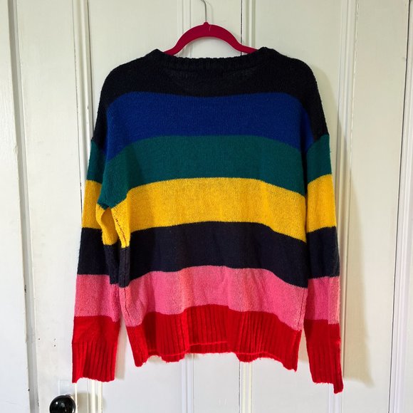 rainbow-striped knit sweater - Picture 7 of 7
